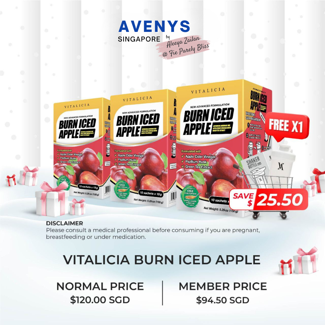 Vitalicia Burn Iced Apple (BIA) Combo (Free Shaker Bottle)