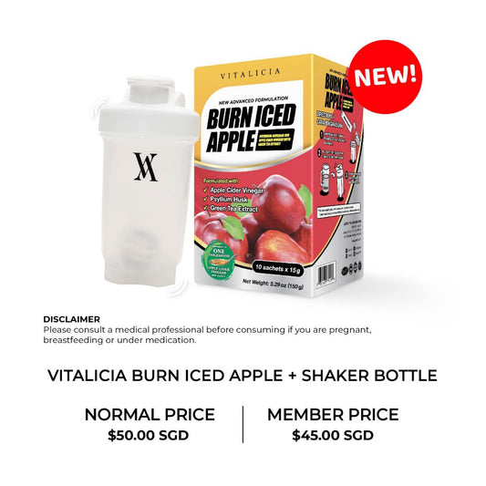 Vitalicia Burn Iced Apple (BIA) & Shaker Bottle Combo