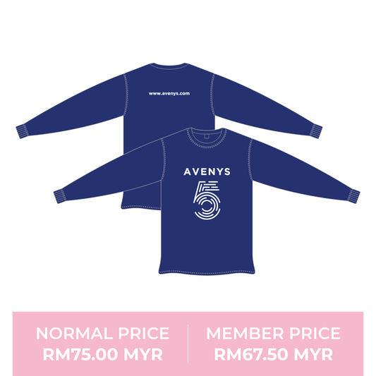 AVENYS 5 Long Sleeve T-Shirt (Navy Blue)